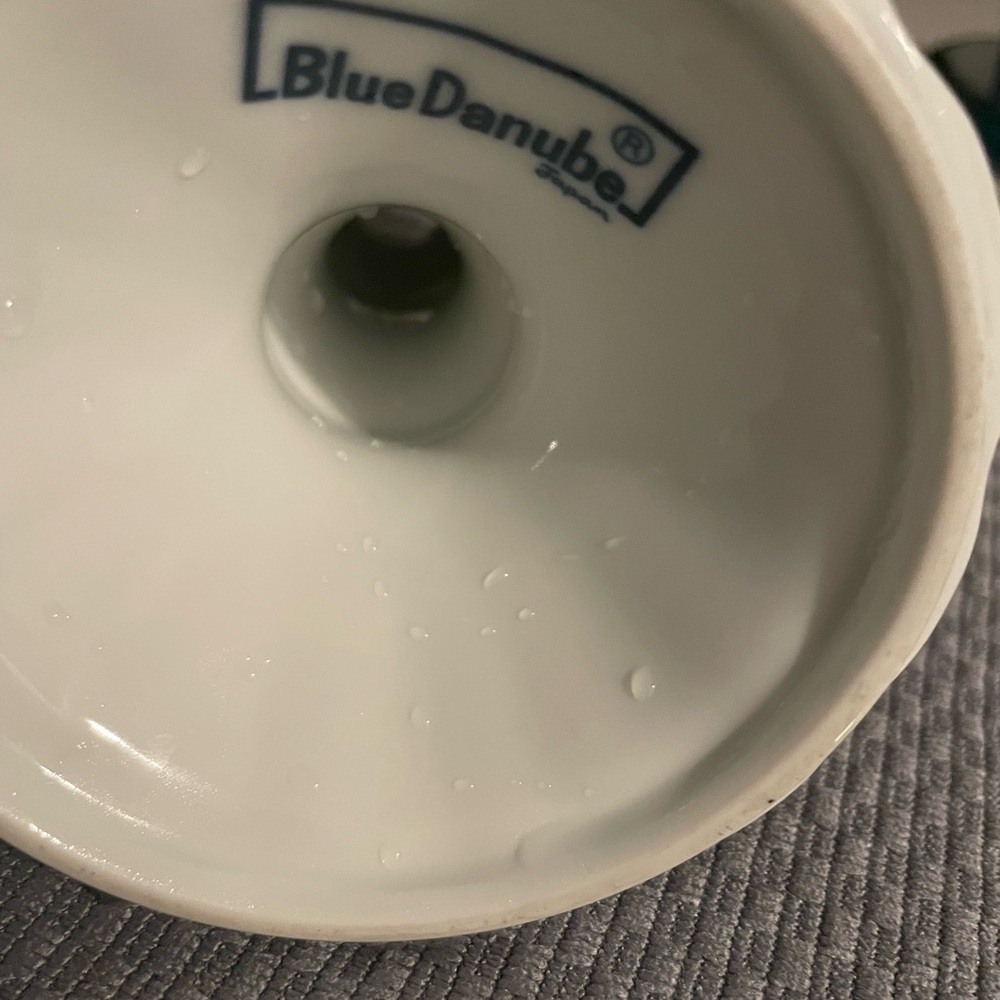 VINTAGE BLUE DANUBE JAPAN PAIR OF CERAMIC PORCELAIN CANDLE STICK HOLDERS